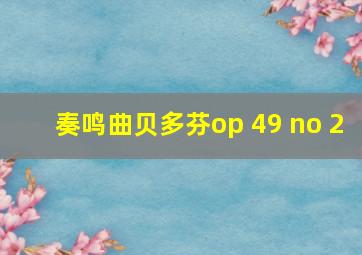 奏鸣曲贝多芬op 49 no 2